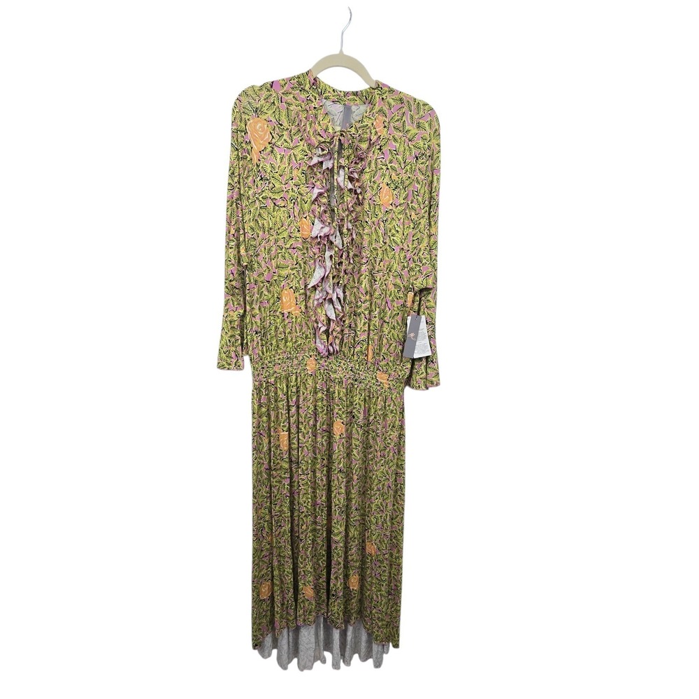 Melissa McCarthy Seven‎ NWT Floral Hi Low Maxi Dress Women's 2X Boho Cottagecore